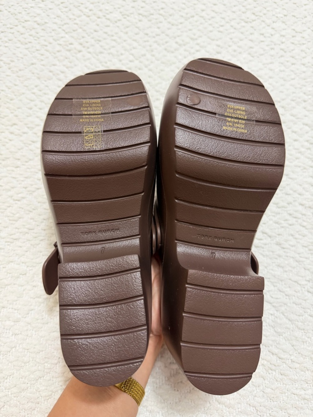 Tory Burch Mellow Platform Heeled Clog Coconut New in Box Women’s Size 7 - Picture 6 of 16